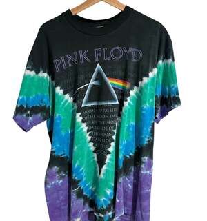 Vintage Liquid Blue Pink Floyd Dark Side of the Moon Shirt Sz L